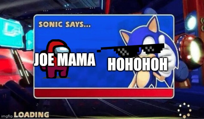 Sonic Says | HOHOHOH; JOE MAMA | image tagged in sonic says | made w/ Imgflip meme maker