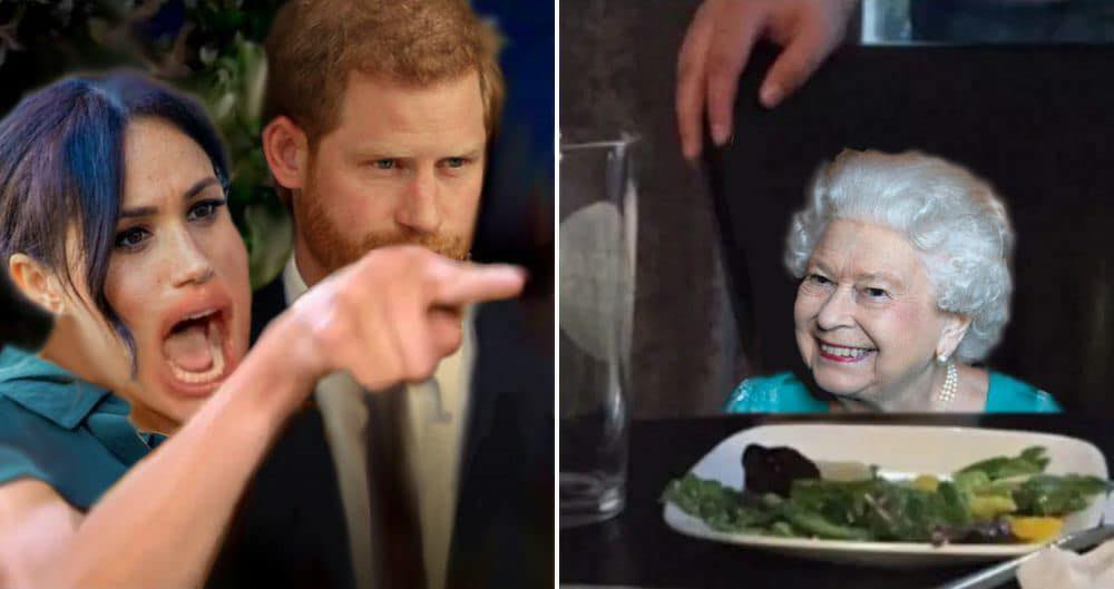 Harry and Megan vs THE QUEEN Blank Meme Template