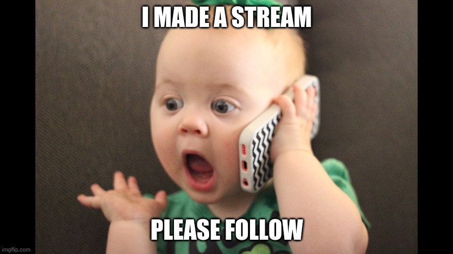 guess what | I MADE A STREAM; PLEASE FOLLOW | image tagged in guess what | made w/ Imgflip meme maker
