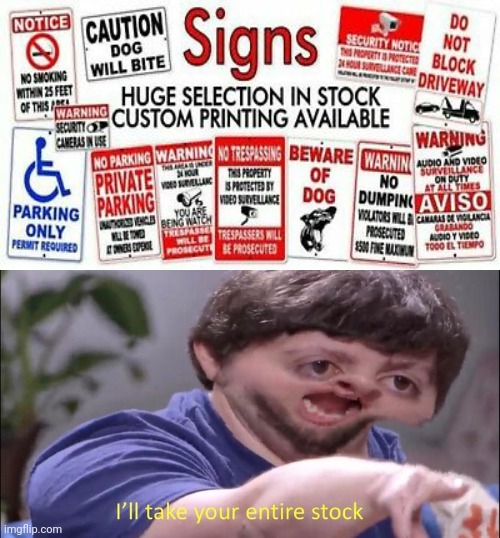 If you want it on ebay to prank Everyone on it... | image tagged in i'll take your entire stock,funny,you had one job,funny signs,stupid signs,memes | made w/ Imgflip meme maker