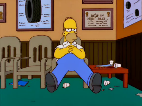 High Quality Homer waiting room Blank Meme Template