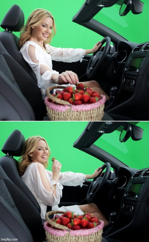 Ad for Volkswagen, 2011. [ok, great meme potential here] | image tagged in kylie strawberries | made w/ Imgflip meme maker