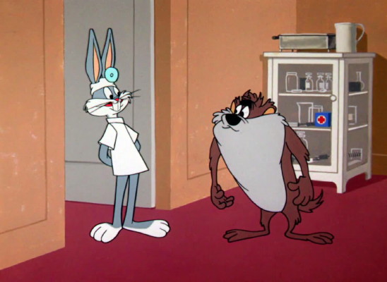 High Quality Bugs Bunny and the Tasmanian Devil Blank Meme Template