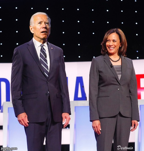 Nobody's home. | image tagged in joe biden,kamala harris | made w/ Imgflip meme maker