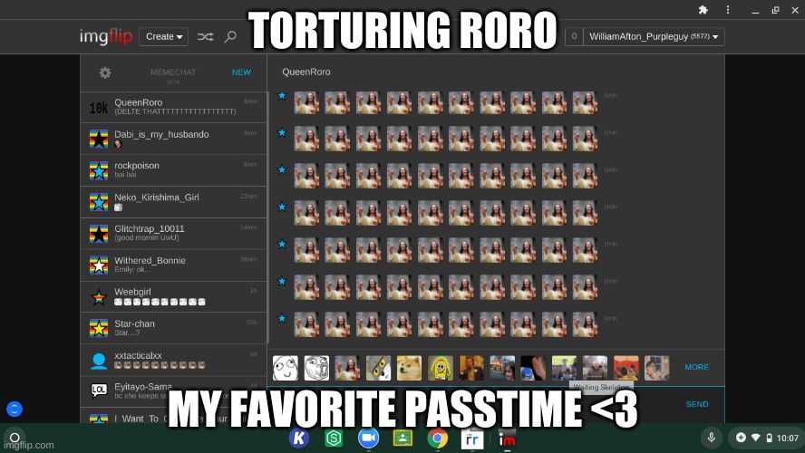 TORTURING RORO; MY FAVORITE PASSTIME <3 | made w/ Imgflip meme maker