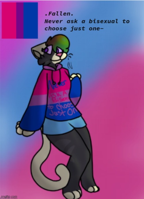 new temp #1 | image tagged in fallen's bisexual temp | made w/ Imgflip meme maker