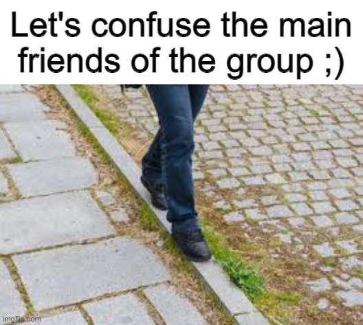 Sorry I couldn't find a better pic. But if you get it, you get it XD | Let's confuse the main friends of the group ;) | made w/ Imgflip meme maker