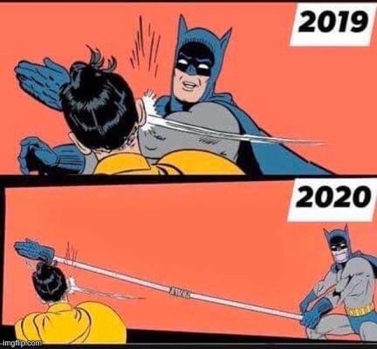 never changes the outcome | image tagged in batman slapping robin,covid-19 | made w/ Imgflip meme maker