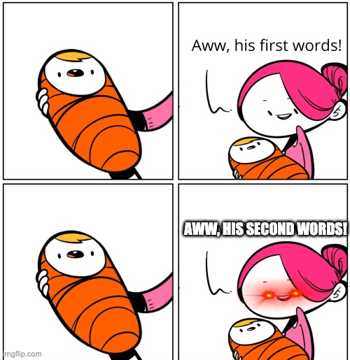 Aww, His Last Words | AWW, HIS SECOND WORDS! | image tagged in aww his last words | made w/ Imgflip meme maker