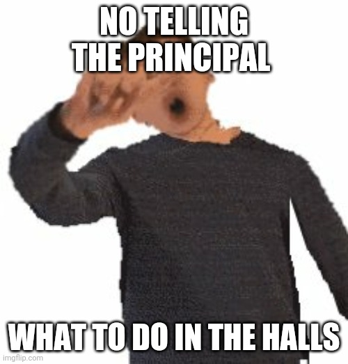 What Have You Done | NO TELLING THE PRINCIPAL; WHAT TO DO IN THE HALLS | image tagged in baldi's basics | made w/ Imgflip meme maker