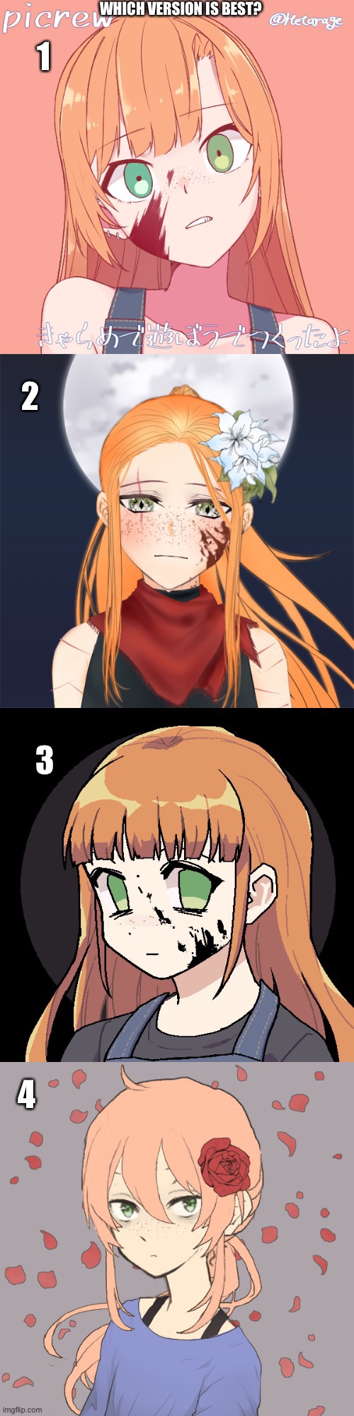 WHICH VERSION IS BEST? 1; 2; 3; 4 | made w/ Imgflip meme maker