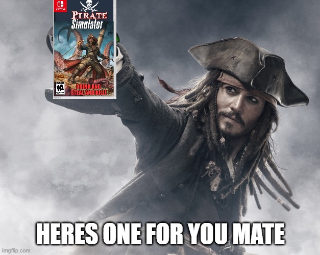 JACK SPARROW UPVOTE | HERES ONE FOR YOU MATE | image tagged in jack sparrow upvote | made w/ Imgflip meme maker