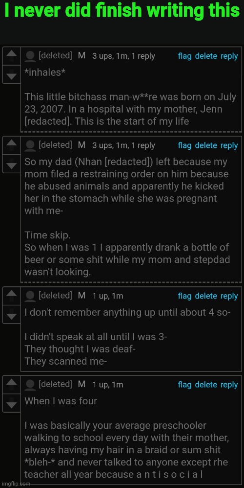 I never did finish writing this | made w/ Imgflip meme maker