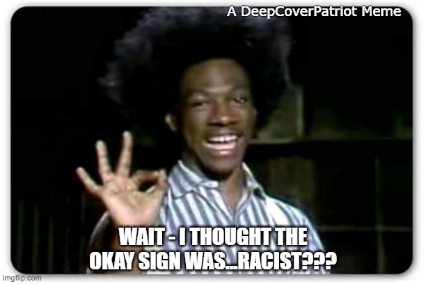 Otay!!!!! | A DeepCoverPatriot Meme; WAIT - I THOUGHT THE OKAY SIGN WAS...RACIST??? | image tagged in otay,buckwheat,that's racist | made w/ Imgflip meme maker