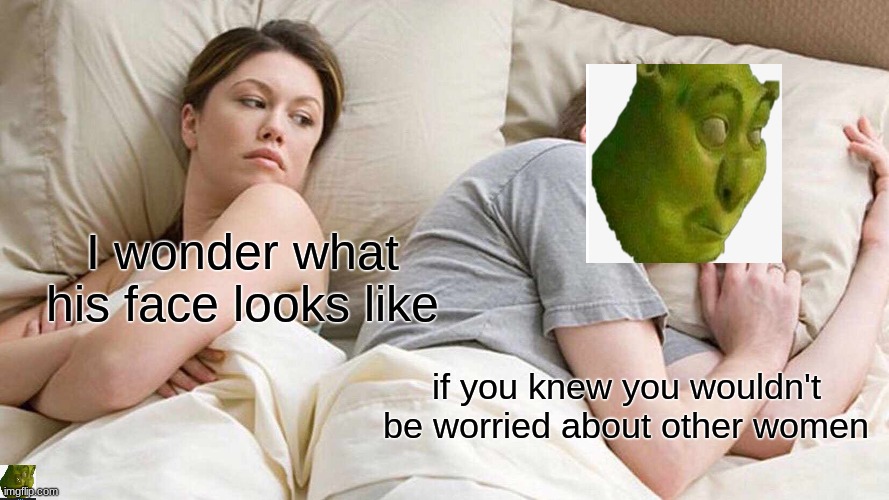 I Bet He's Thinking About Other Women Meme | I wonder what his face looks like; if you knew you wouldn't be worried about other women | image tagged in memes,i bet he's thinking about other women | made w/ Imgflip meme maker