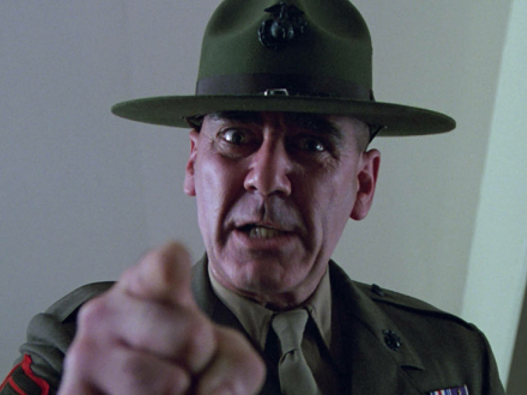 Pointing drill sergeant Hartman Blank Meme Template