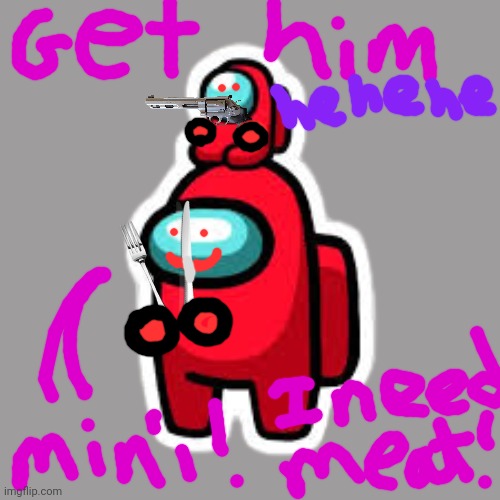 red with mini crewmate | image tagged in red with mini crewmate | made w/ Imgflip meme maker