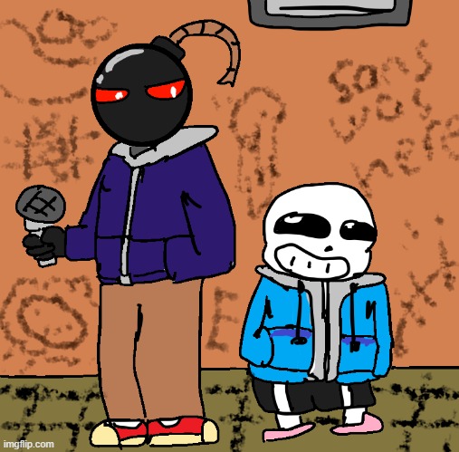 Bomb with a depression vs Skeleton with bad jokes, who would win? | image tagged in drawings | made w/ Imgflip meme maker