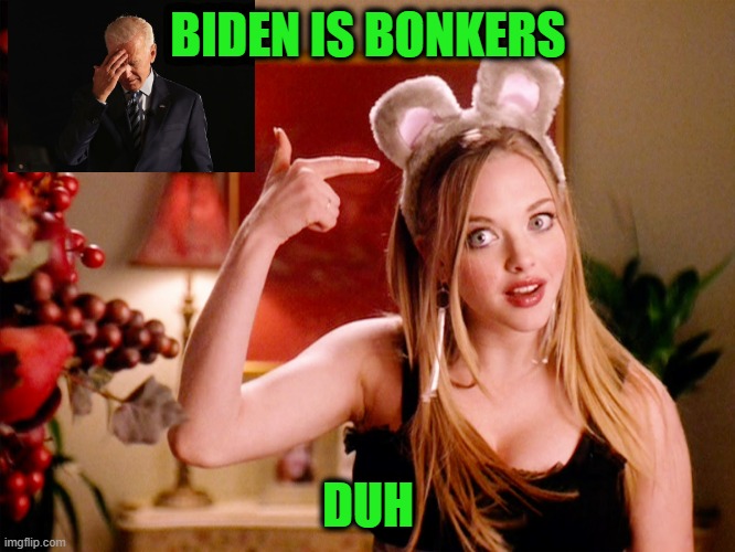 The Emperor's New Clothes | BIDEN IS BONKERS; DUH | image tagged in joe biden,cognitive decline,mean girls | made w/ Imgflip meme maker