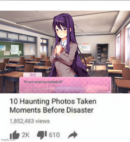 was playing ddlc earlier | image tagged in disaster,doki doki literature club | made w/ Imgflip meme maker
