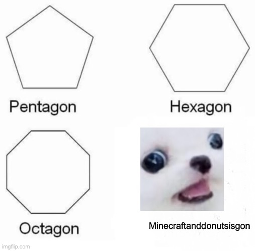 Pentagon Hexagon Octagon | Minecraftanddonutsisgon | image tagged in memes,pentagon hexagon octagon | made w/ Imgflip meme maker