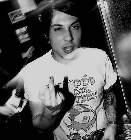 frank iero middle finger Blank Meme Template