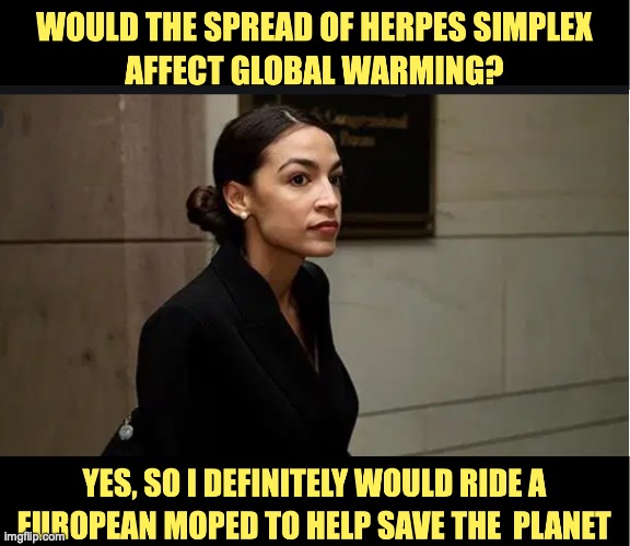 AOC | image tagged in global warming | made w/ Imgflip meme maker
