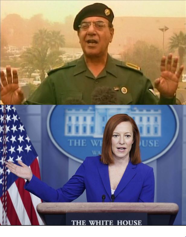 Baghdad Bob and Jen Psaki Blank Meme Template