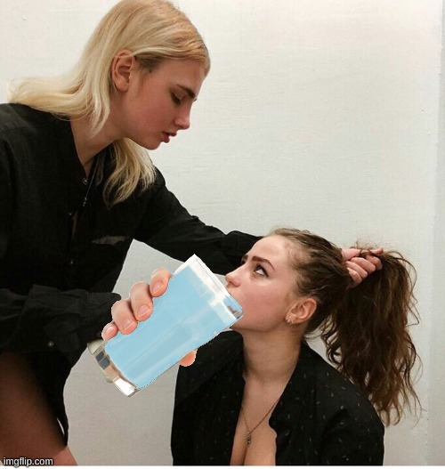 blue | image tagged in forced to drink the milk | made w/ Imgflip meme maker