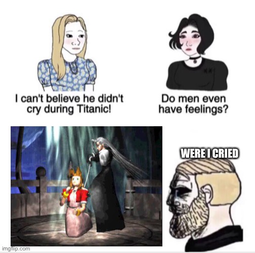 Girls vs Boys sad meme template |  WERE I CRIED | image tagged in girls vs boys sad meme template | made w/ Imgflip meme maker