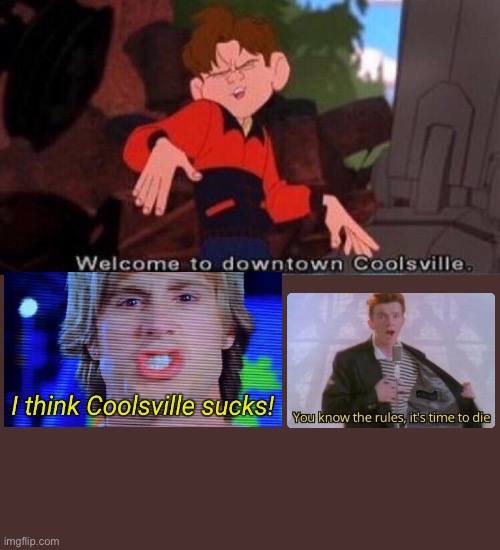 Crossover | image tagged in welcome to downtown coolsville | made w/ Imgflip meme maker