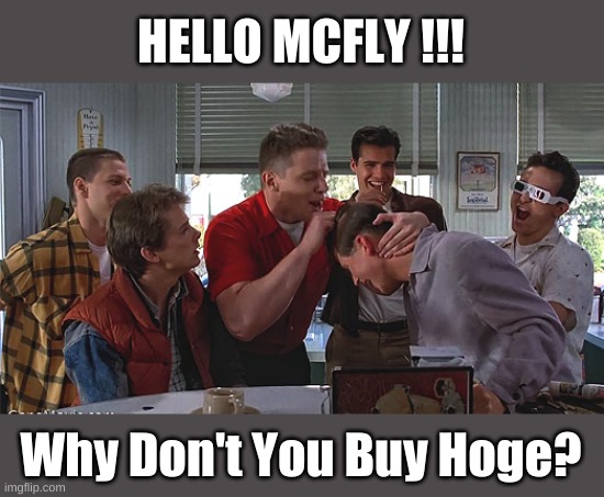 Hello McFly for HOGE coin | HELLO MCFLY !!! Why Don't You Buy Hoge? | image tagged in hoge,crypto,memes,bitcoin,doge,marty mcfly | made w/ Imgflip meme maker