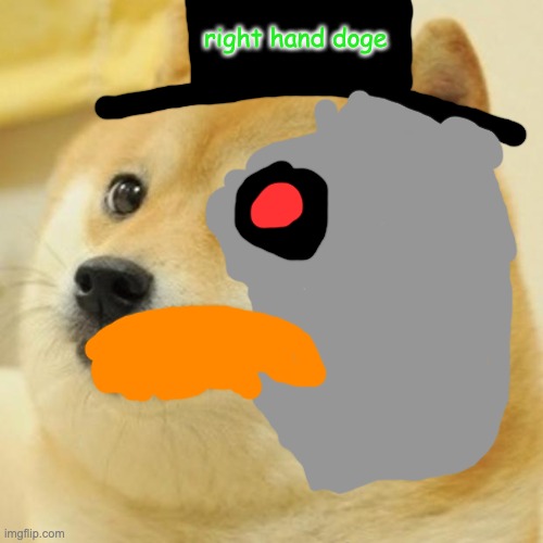 upvote if you get this refrence | right hand doge | image tagged in memes,doge | made w/ Imgflip meme maker