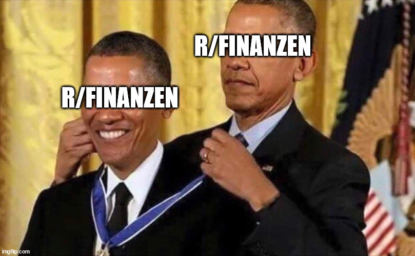 obama medal | R/FINANZEN; R/FINANZEN | image tagged in obama medal | made w/ Imgflip meme maker