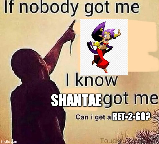 i want her in smash | SHANTAE; RET-2-GO? | image tagged in if nobody got me blank,shantae | made w/ Imgflip meme maker