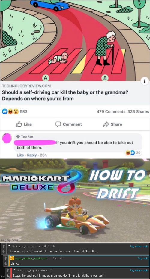 Self driving car | image tagged in self driving,hit kids with a car | made w/ Imgflip meme maker