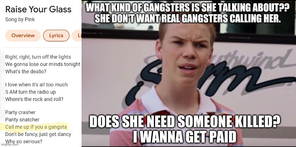 image tagged in you guys are getting paid,gangster,memes,funny,dark humor,pink | made w/ Imgflip meme maker