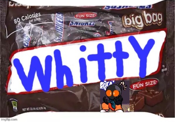 Whitty fun sized (Fun size Whitty) | image tagged in fun size,whitty,fun size whitty,friday night funkin,memes | made w/ Imgflip meme maker