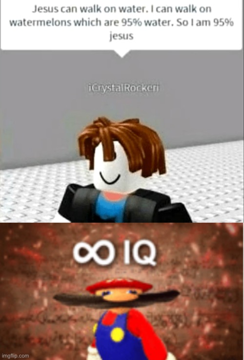 reasoning 100 | image tagged in memes,funny,roblox,infinite iq,jesus | made w/ Imgflip meme maker