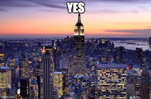 NEW YORK CITY | YES | image tagged in new york city | made w/ Imgflip meme maker