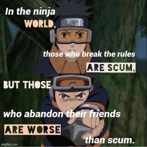 I shared this to the Anime stream but I just really like this quote | made w/ Imgflip meme maker