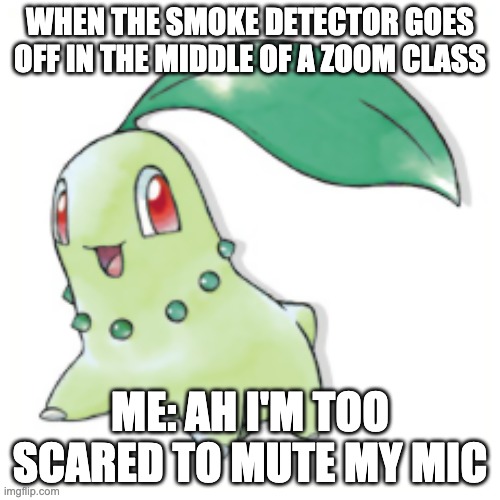 Yes, this is happening as I post this, just not the zoom part | WHEN THE SMOKE DETECTOR GOES OFF IN THE MIDDLE OF A ZOOM CLASS; ME: AH I'M TOO SCARED TO MUTE MY MIC | image tagged in this is fine,no this is patrick | made w/ Imgflip meme maker