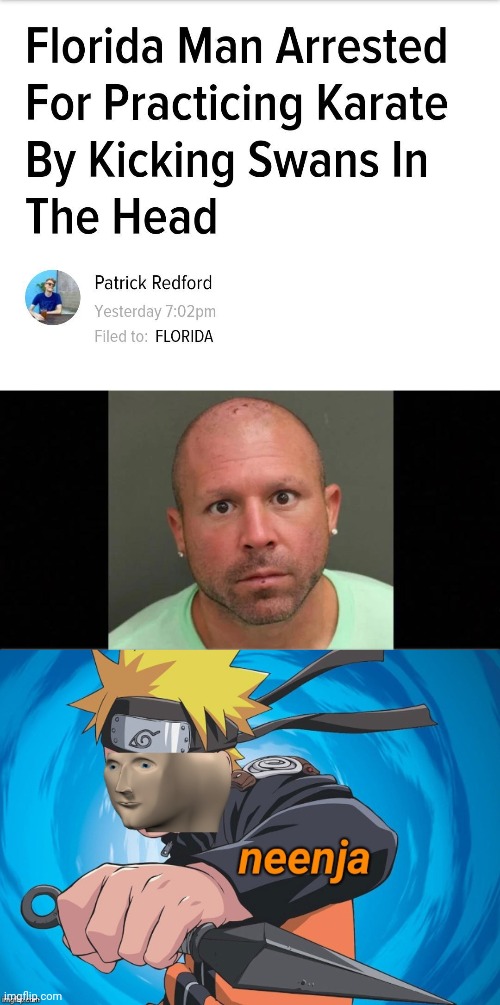 *insert creative title* | image tagged in naruto stonks,stonks,florida man | made w/ Imgflip meme maker