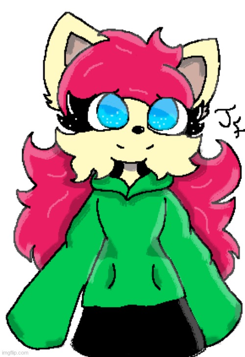 Ayyyyyyyyyyyyy drew this on Pixilart (If you didn't know, this isn't my character) | image tagged in kitty fanart yay | made w/ Imgflip meme maker