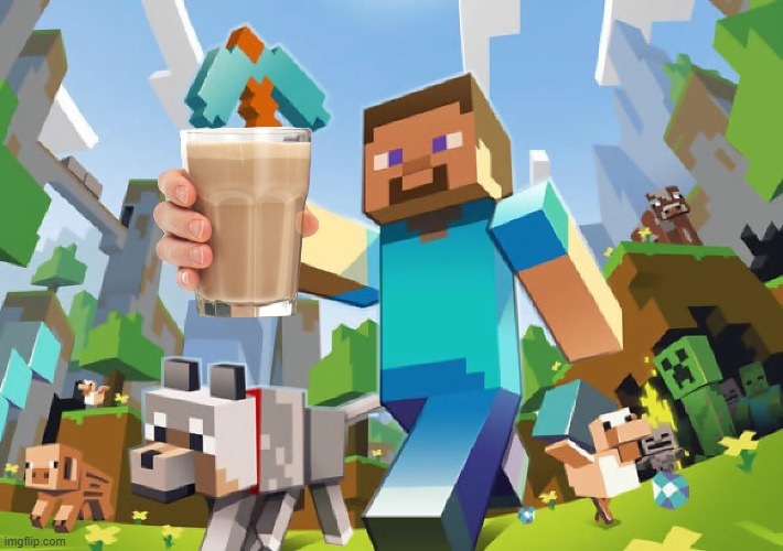 Pickaxe milk | image tagged in minecraft | made w/ Imgflip meme maker