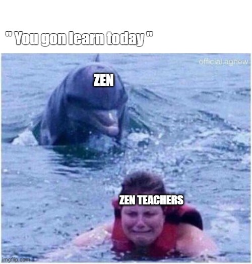 You gon learn today | " You gon learn today "; ZEN; ZEN TEACHERS | image tagged in you gon learn today | made w/ Imgflip meme maker