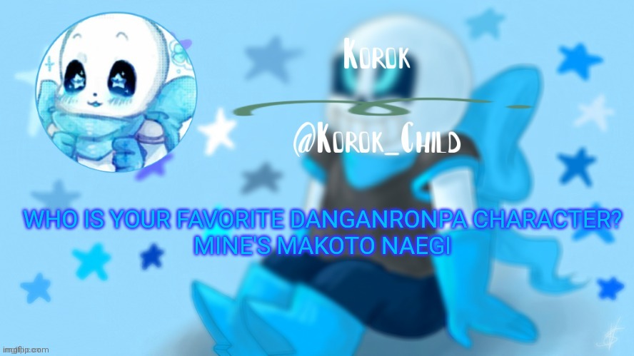 Credit to YETIS for this one | WHO IS YOUR FAVORITE DANGANRONPA CHARACTER?
MINE'S MAKOTO NAEGI | image tagged in credit to yetis for this one | made w/ Imgflip meme maker