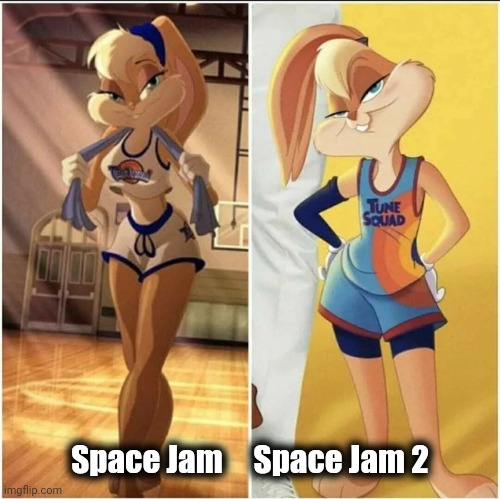 lola bunny | Space Jam     Space Jam 2 | image tagged in lola bunny | made w/ Imgflip meme maker