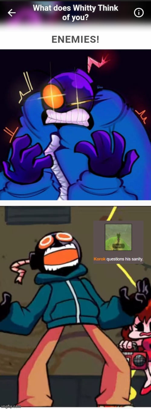 ;-; | image tagged in whitty whitmore scream | made w/ Imgflip meme maker