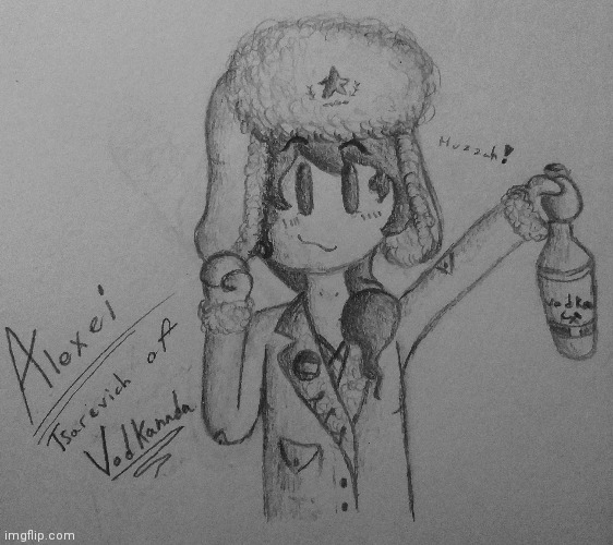 My new very Russian Oc, Alexei. The ushanka was difficult to draw for me but I hope you like him! :D | image tagged in princevince64,cute,alexei,if you read this you are a great comrade | made w/ Imgflip meme maker